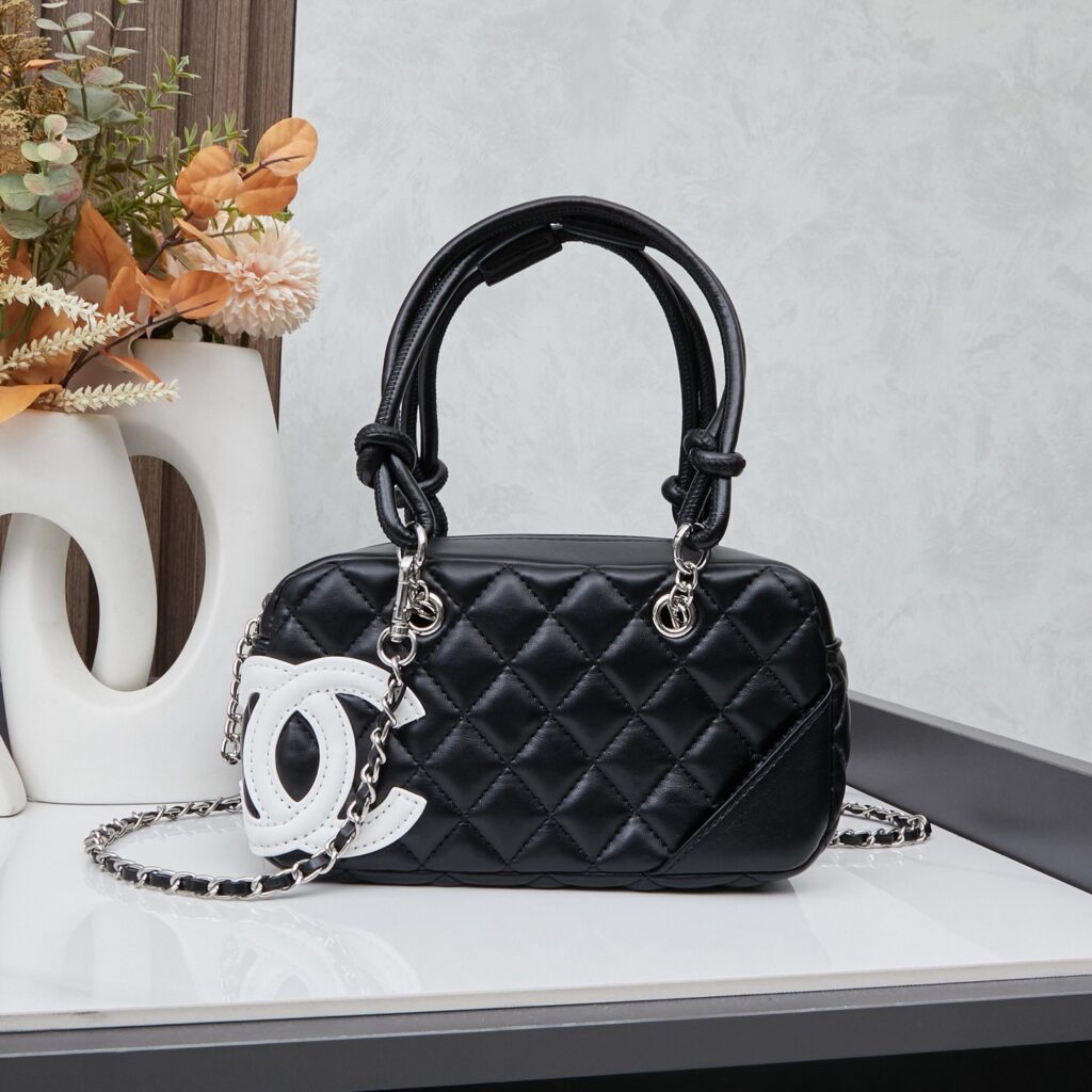 Chanel-Mini handbag-Black-Silver buckle