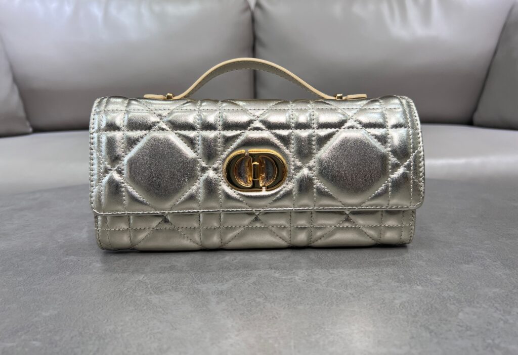 Dior-Miss Caro Top Handle-Clutch-Lambskin-Mental Gold