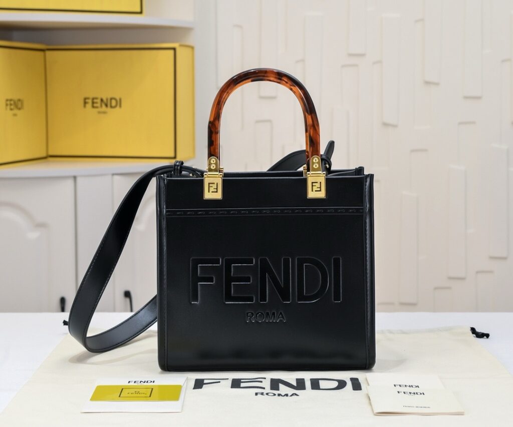 Fendi-Shine Tote-Lambskin-Small