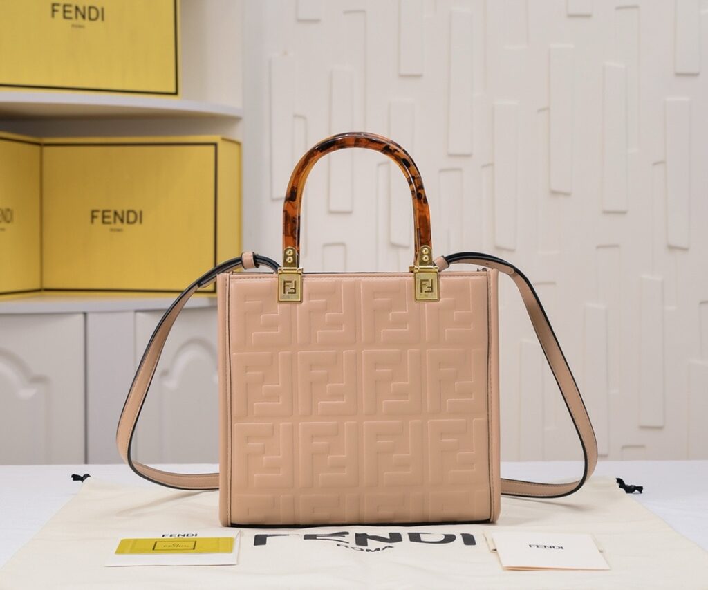 Fendi-Shine Tote-Lambskin-Small