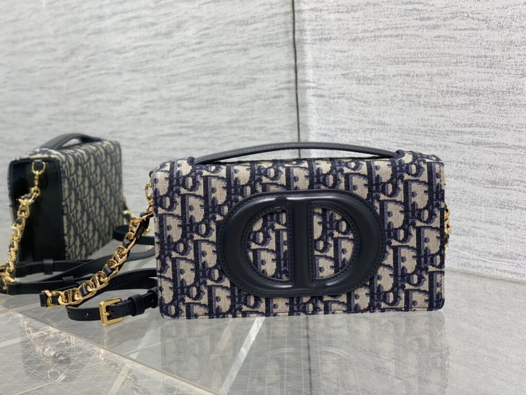 Dior-Signature-Mini hand bag-Classic Navy Blue