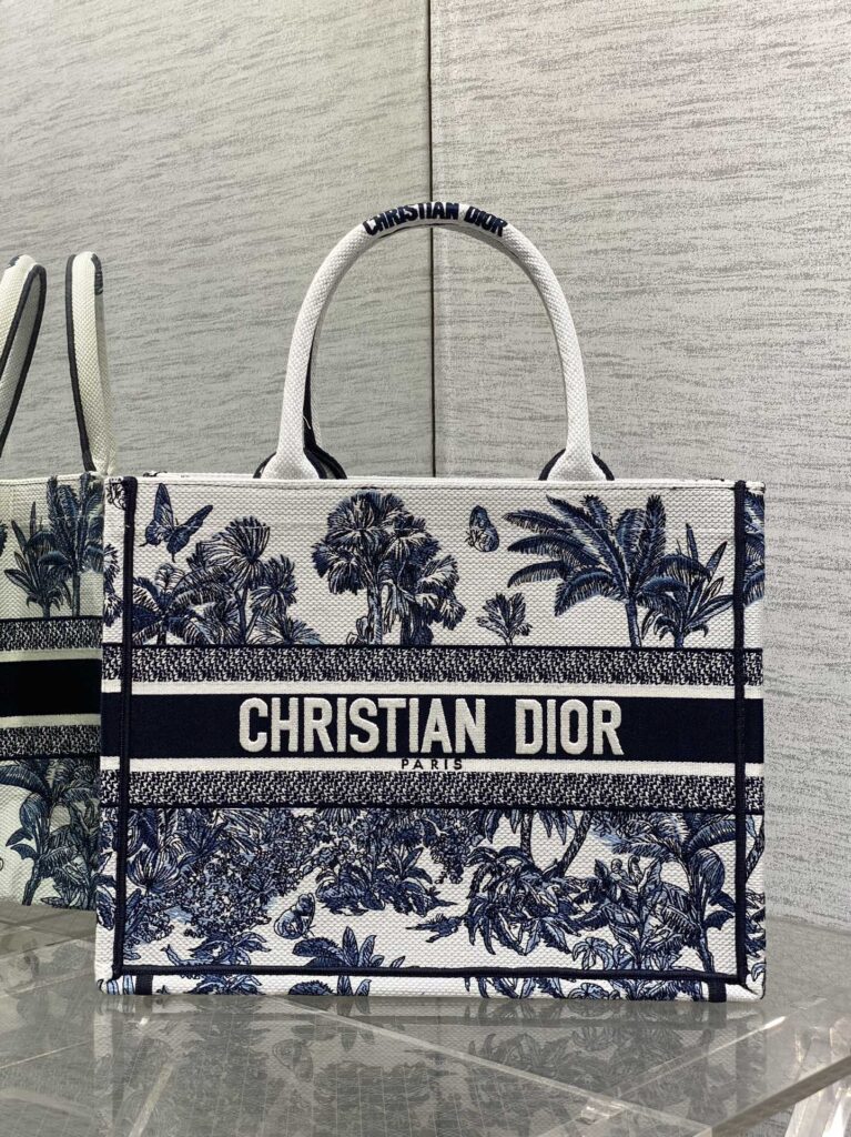 Dior- Book Tote- Navy blue Tree