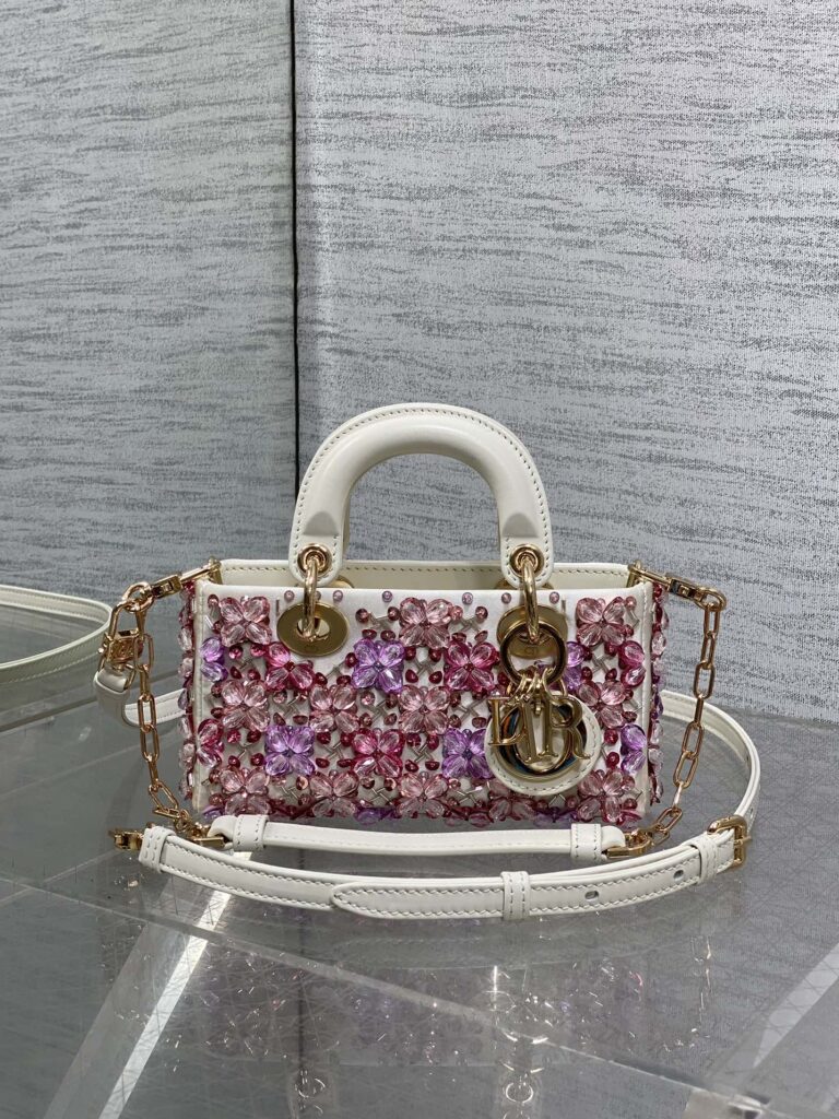 Dior- Lady D-Joy Bag-Limited Edition Heavy Beads-Pink