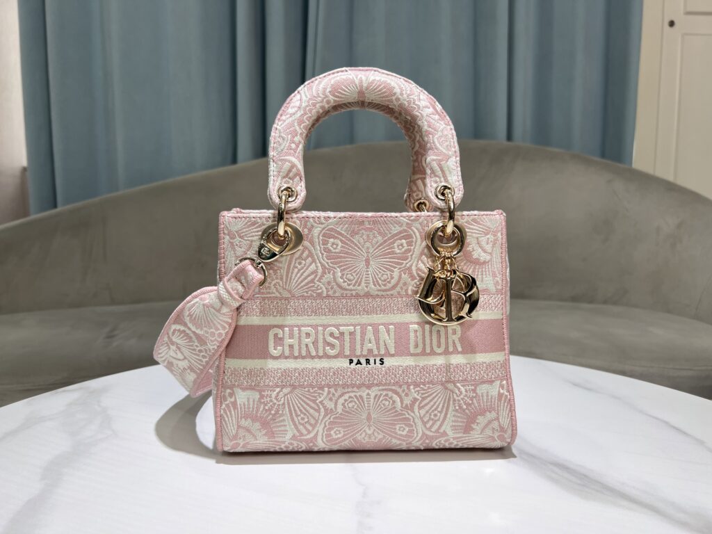 Dior- Lady Dior -Embroidery-Pink Butterfly