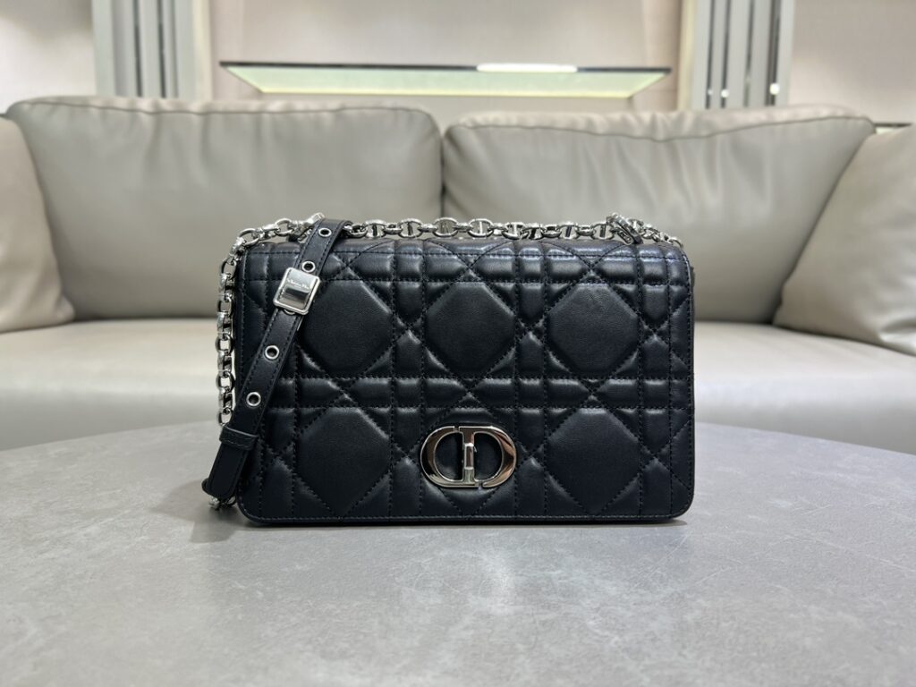 Dior-Soft Caro-Large-Lambskin-Black-Silver Buckle