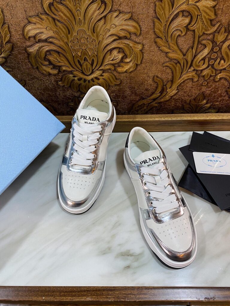 Prada Woman Sneakers White&Silver