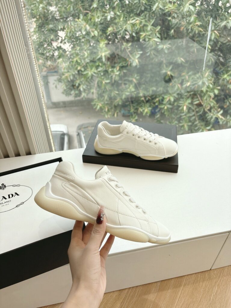 Prada Woman Sneakers Beige