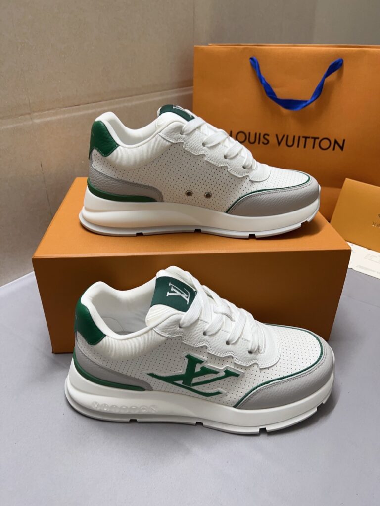 LV Woman Sneakers White&Green