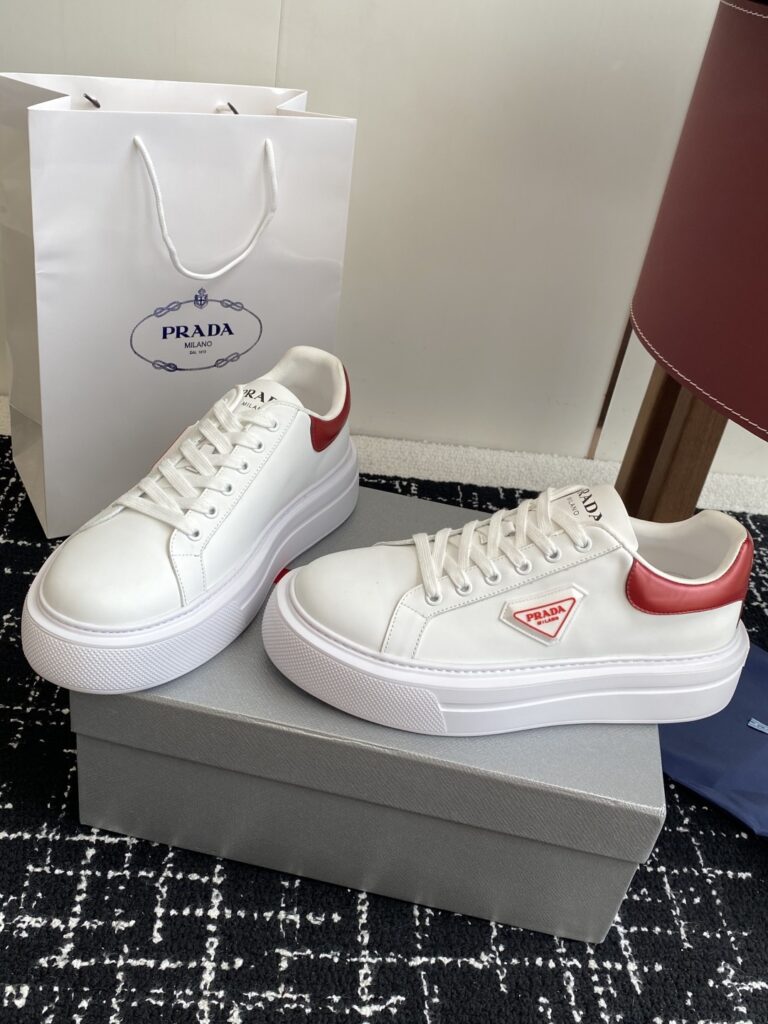 Prada Woman Sneakers White&Red