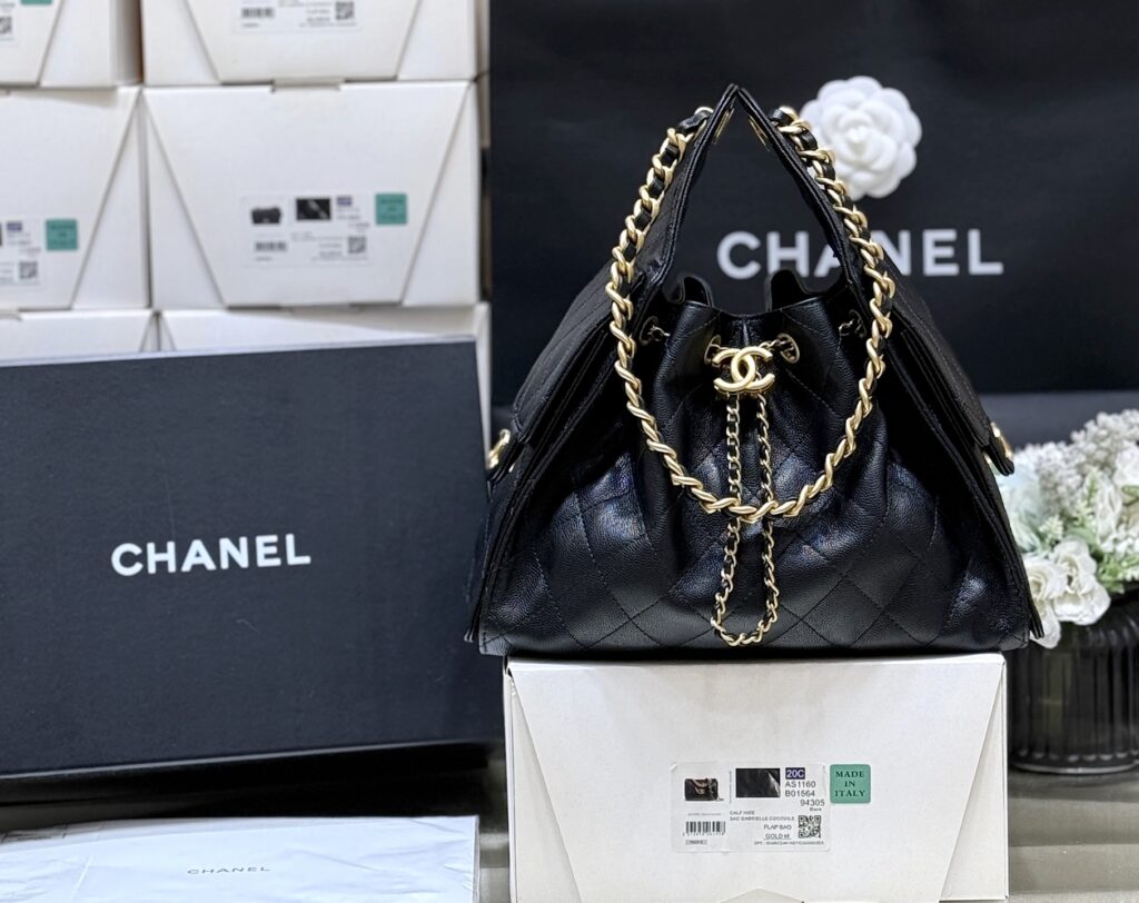 Chanel-25S-Black-Gold buckle-Small