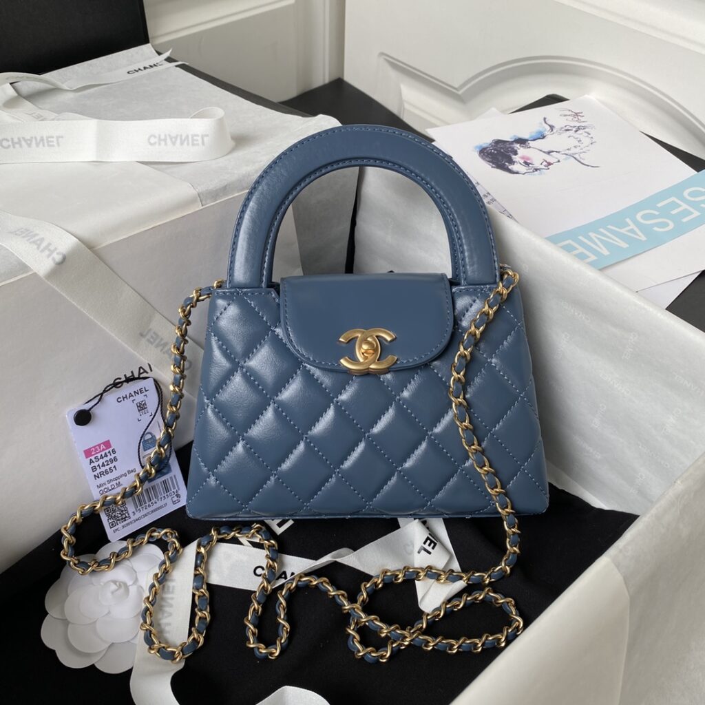 Chanel-Kelly-AS4416-Blue-Gold buckle