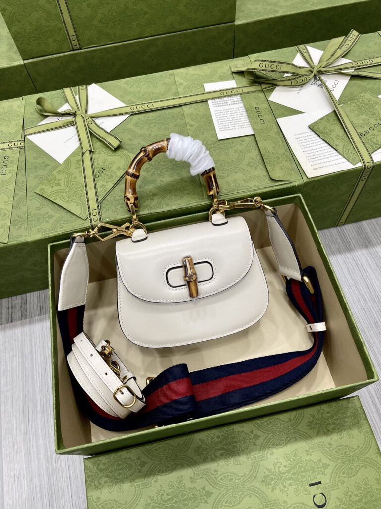 Gucci-Bamboo 1947-White-Mini Size-686864