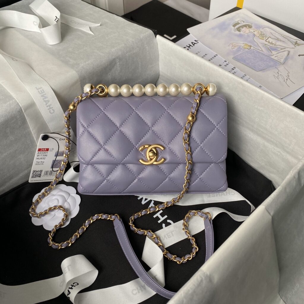 Chanel-24A-AS5001-Purple and gold-Small