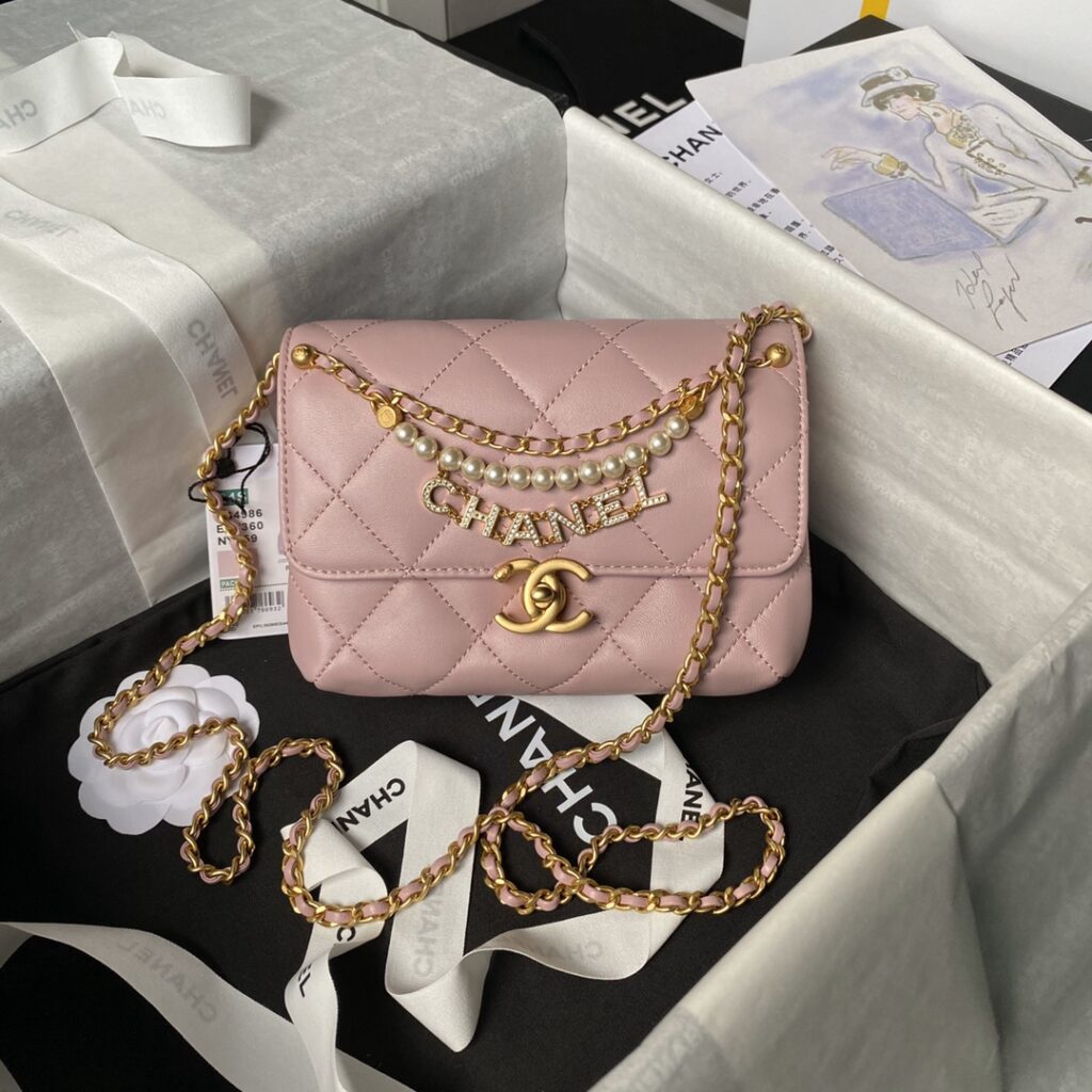 Chanel-24A-AS4986-Pink-Gold buckle