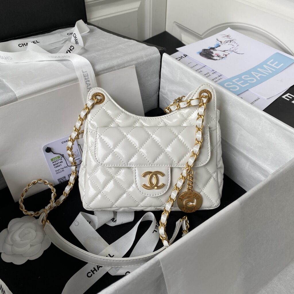 Chanel-23P-AS3710-White-Gold buckle-Small