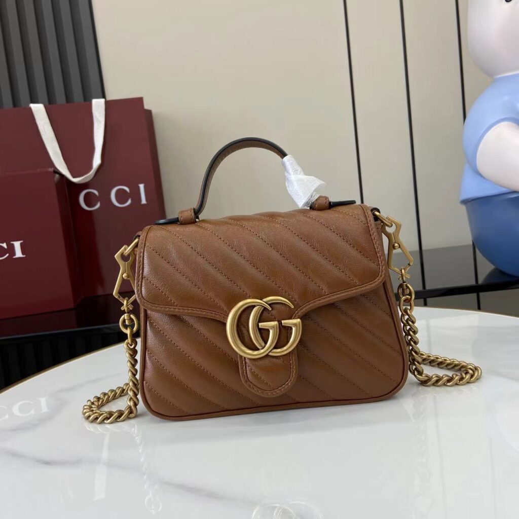 Gucci-Marmont-Small Size-Brown-583571
