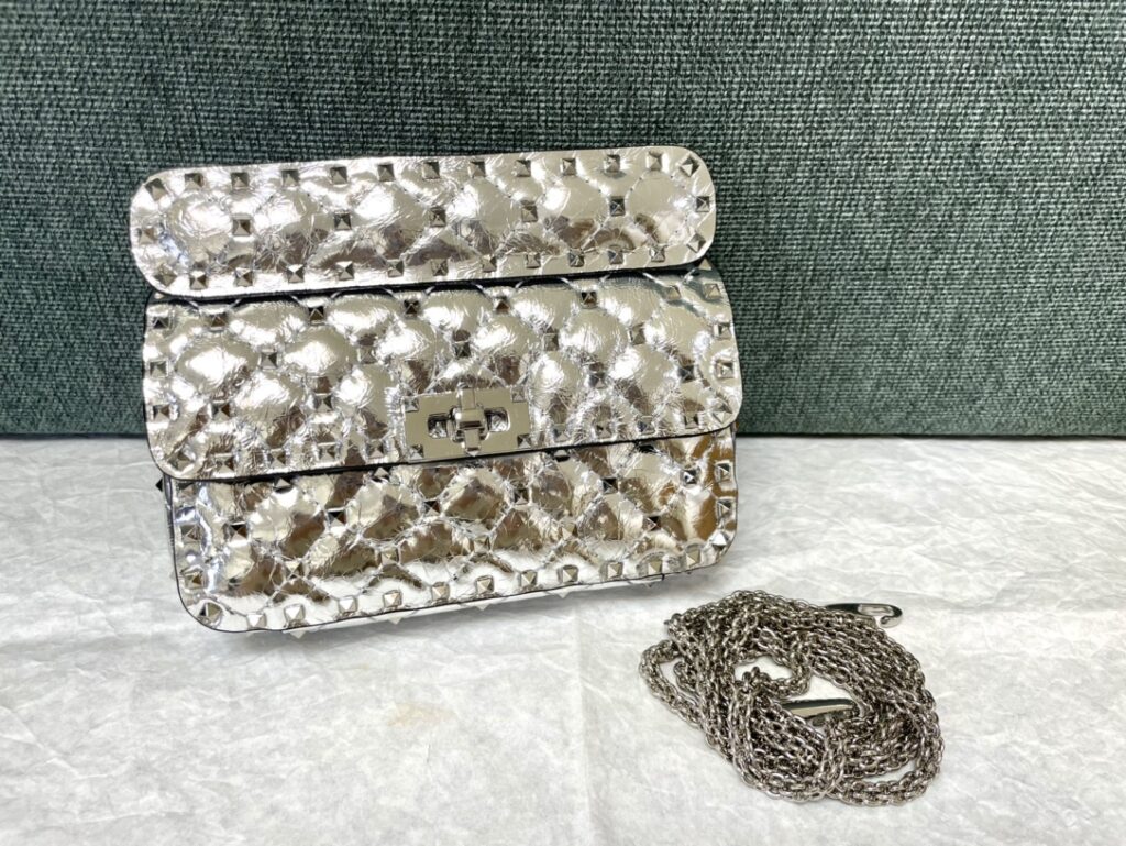 Valentino- Studded Handbag-silver
