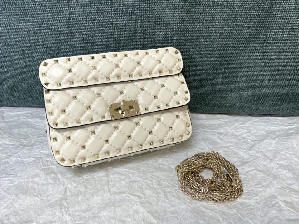Valentino-Studded Handbag-White