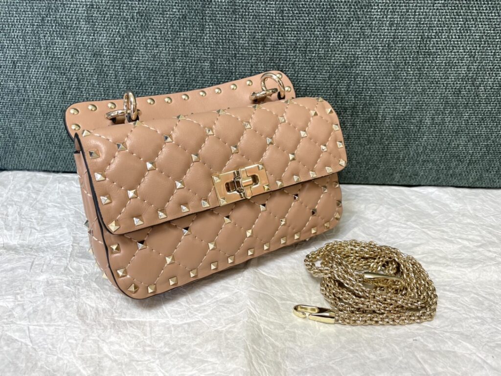 Valentino-Studded Handbag-orange