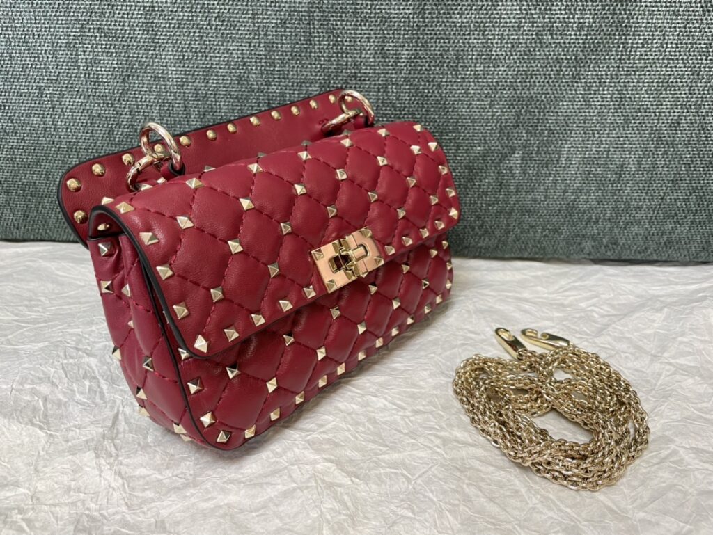 Valentino-Studded Handbag-red