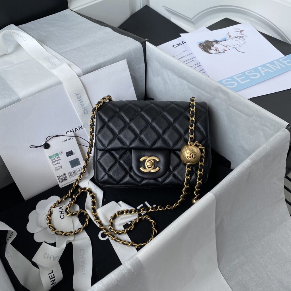 Chanel-CF mini-Black-Gold buckle