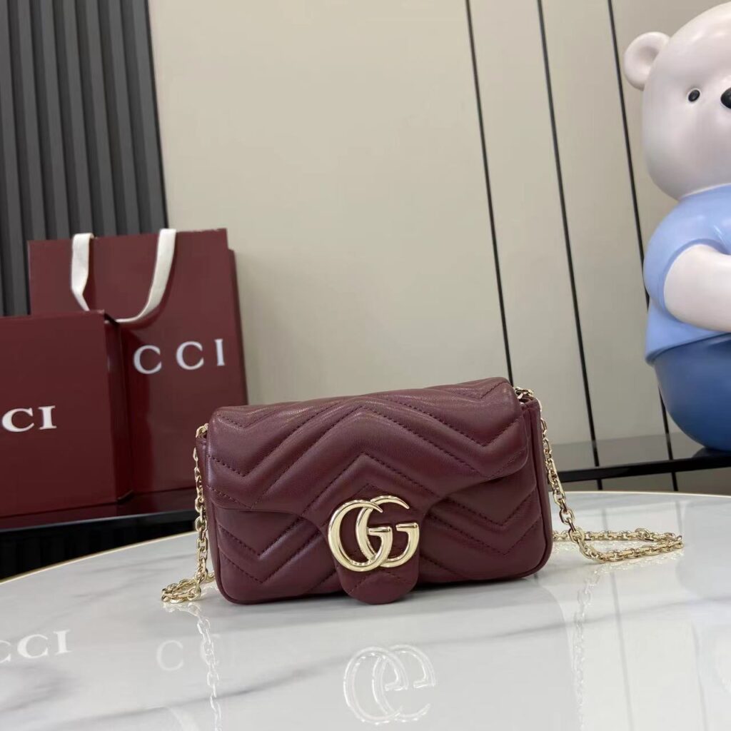 Gucci-Marmont-Mini Size-Burgundy-841290