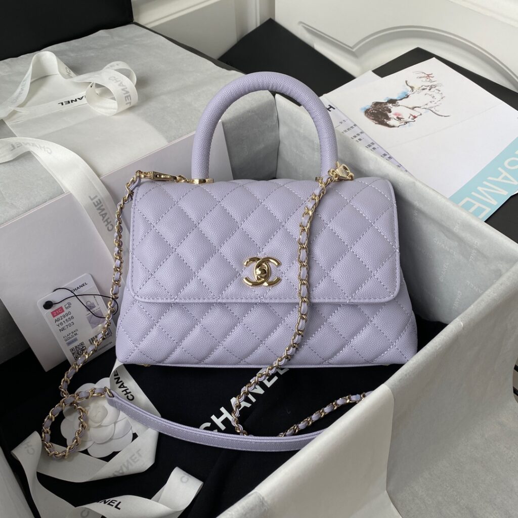 Chanel-Coco handle-Purple-Gold buckle-Small