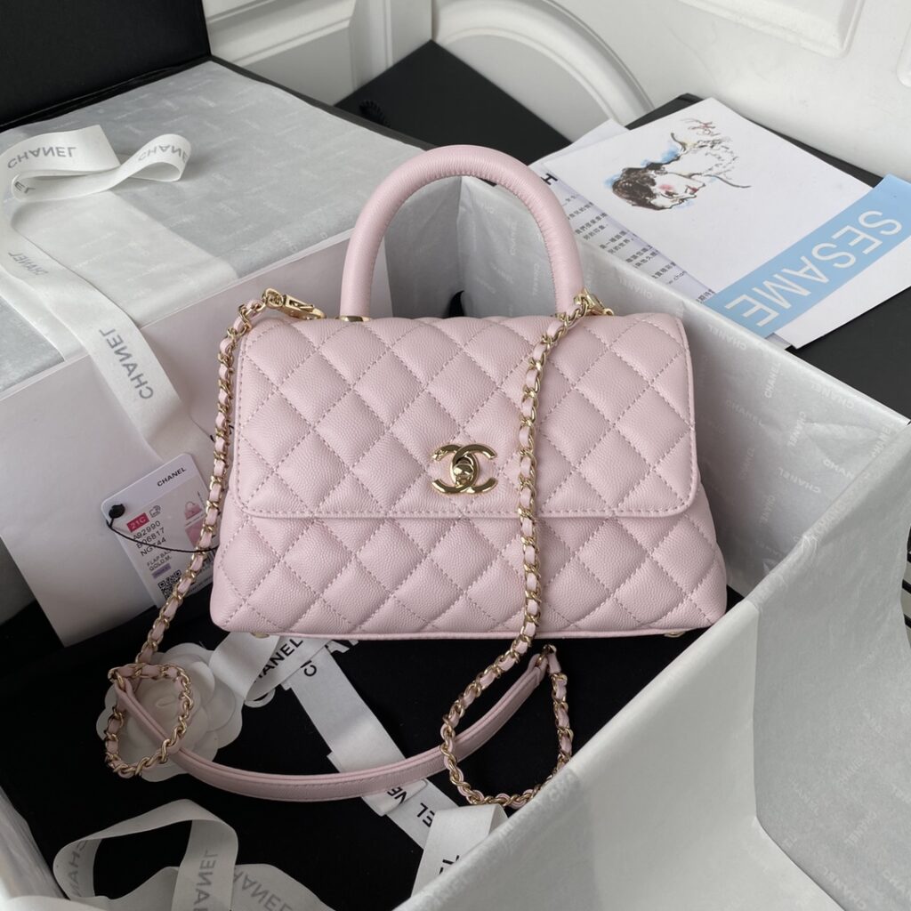 Chanel-Coco handle-Pink-Gold buckle-Small