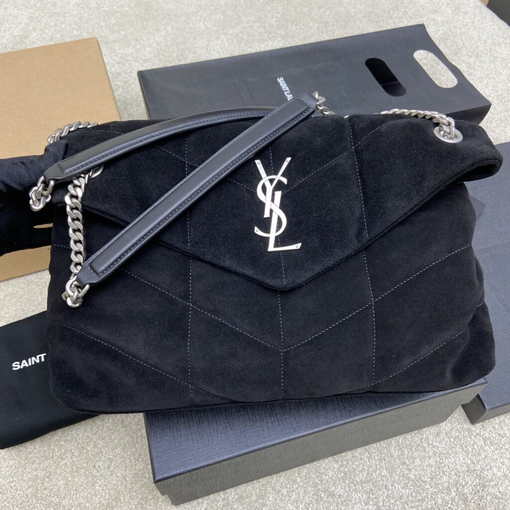 YSL-LOULOU PUFFER-Black