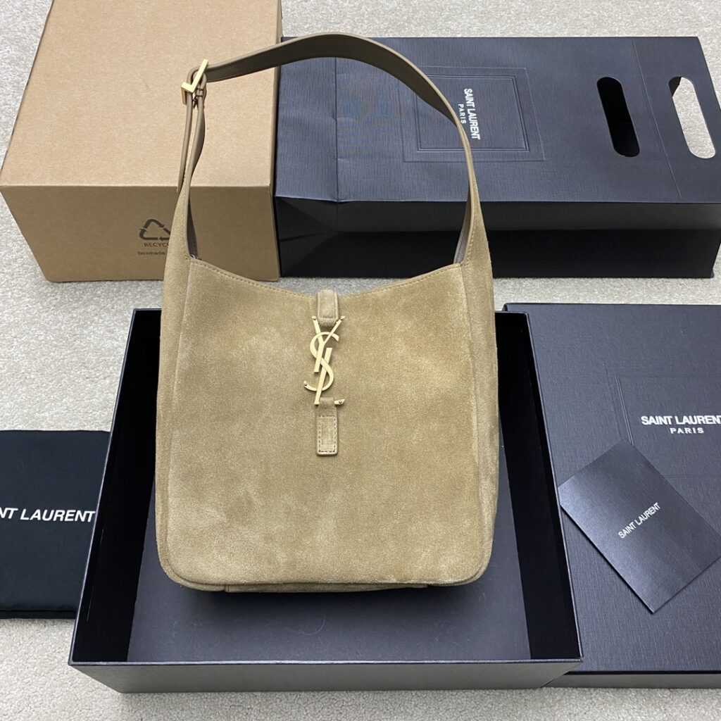 YSL-HOBO-Frosted Green