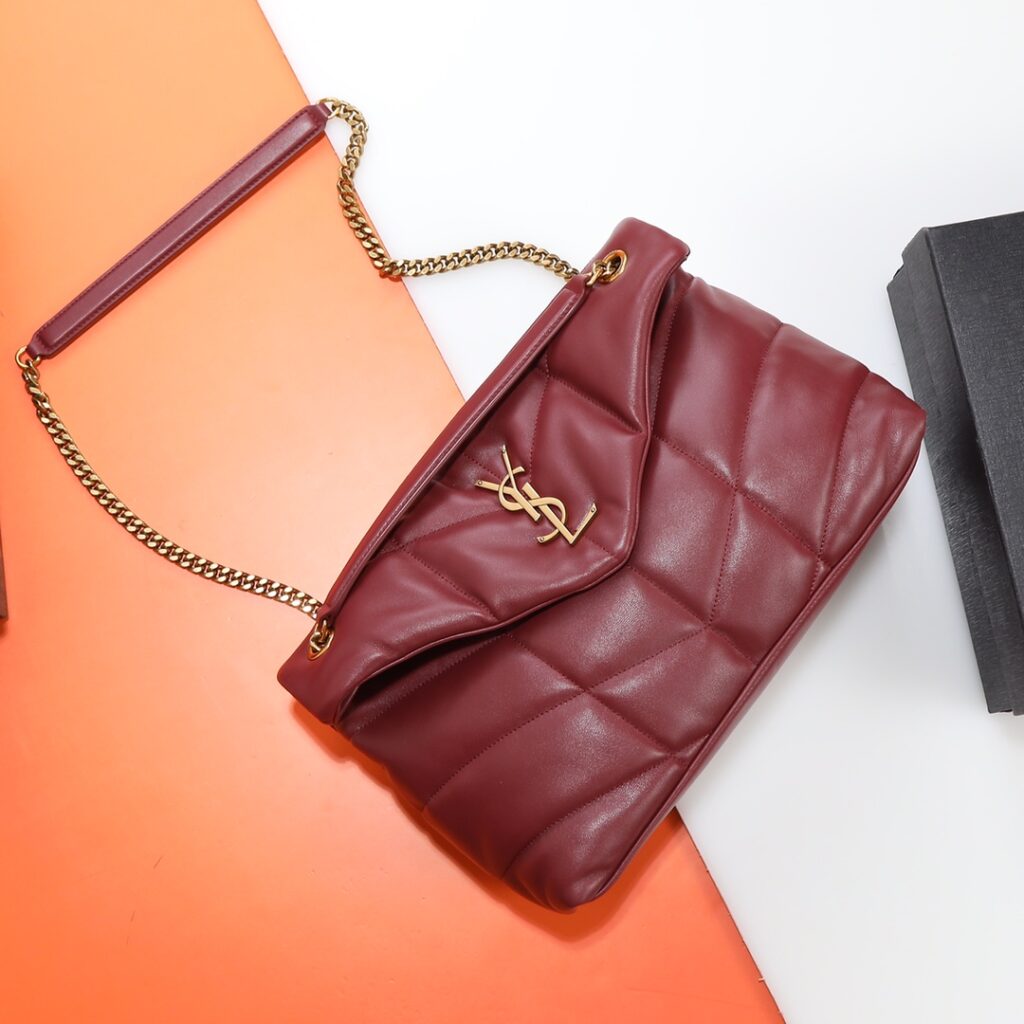 YSL-LOULOU PUFFER-Red