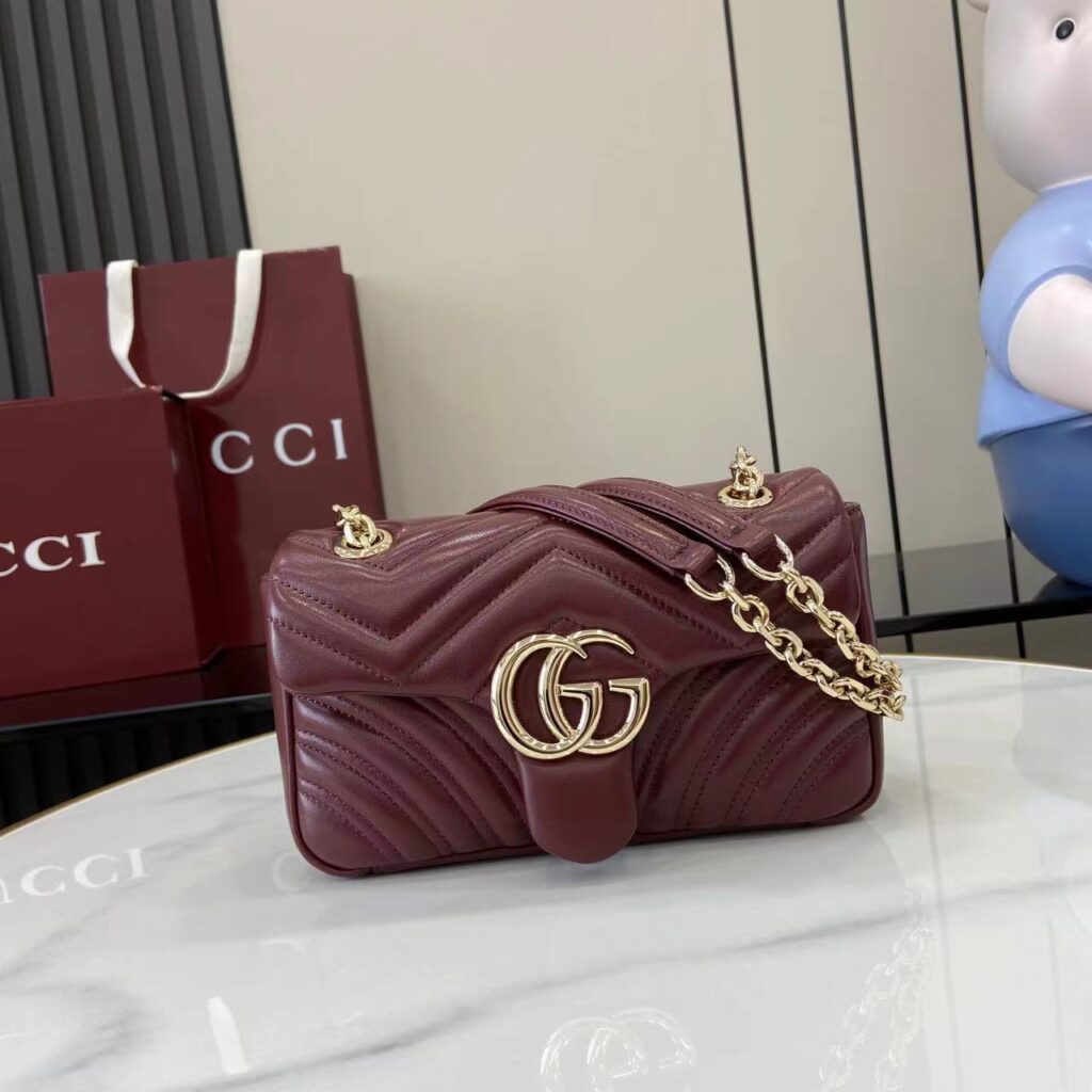 Gucci-Marmont-Burgundy-Small Size-837280