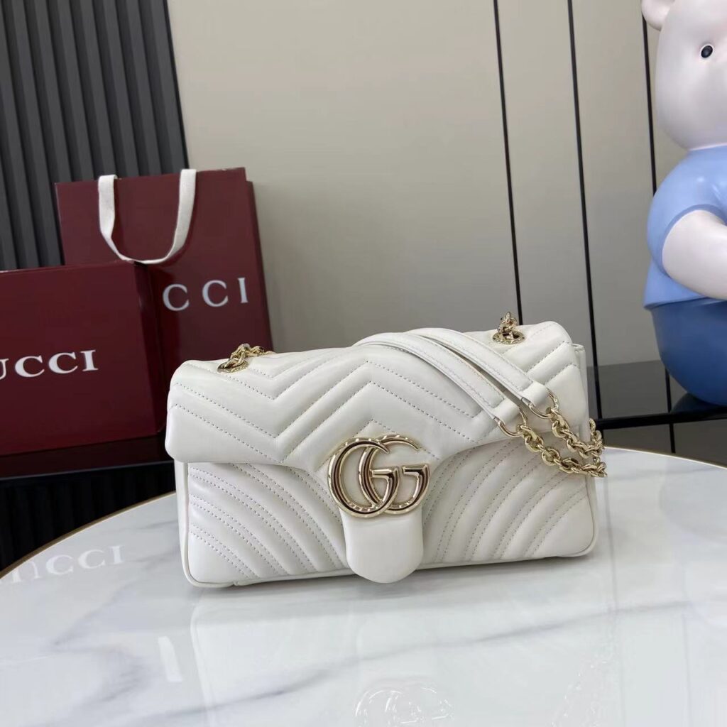 Gucci-Marmont-White-Medium Size-837267