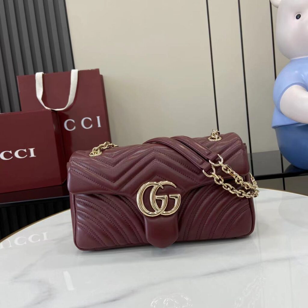 Gucci-Marmont-Burgundy-Medium Size-837267