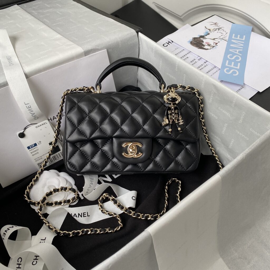 Chanel-Mini CF handle-AS2431-Black