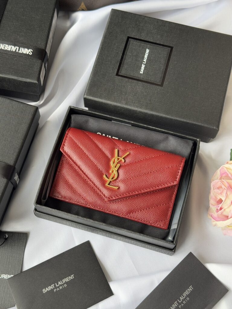 YSL-Card Holder-Red