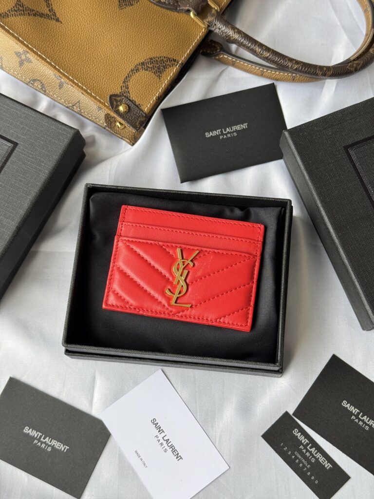 YSL-Card Holder-Red