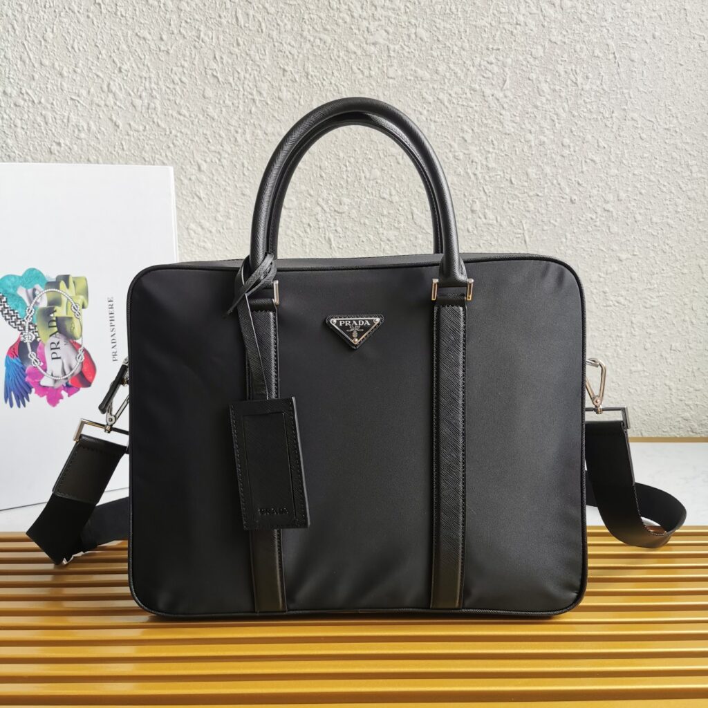 Prada-Nylon Briefcase-Black-2VE871