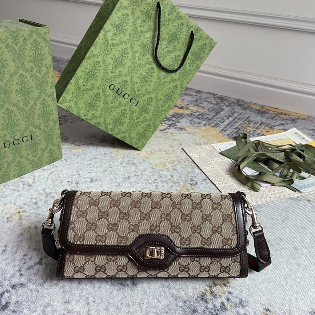 Gucci-Luce-Brown vintage-Medium Size-786027