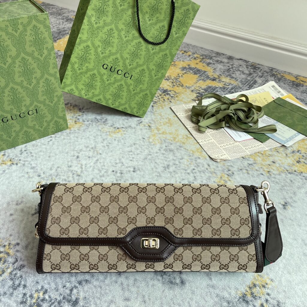 Gucci-Luce-Brown vintage-Large Size-786022