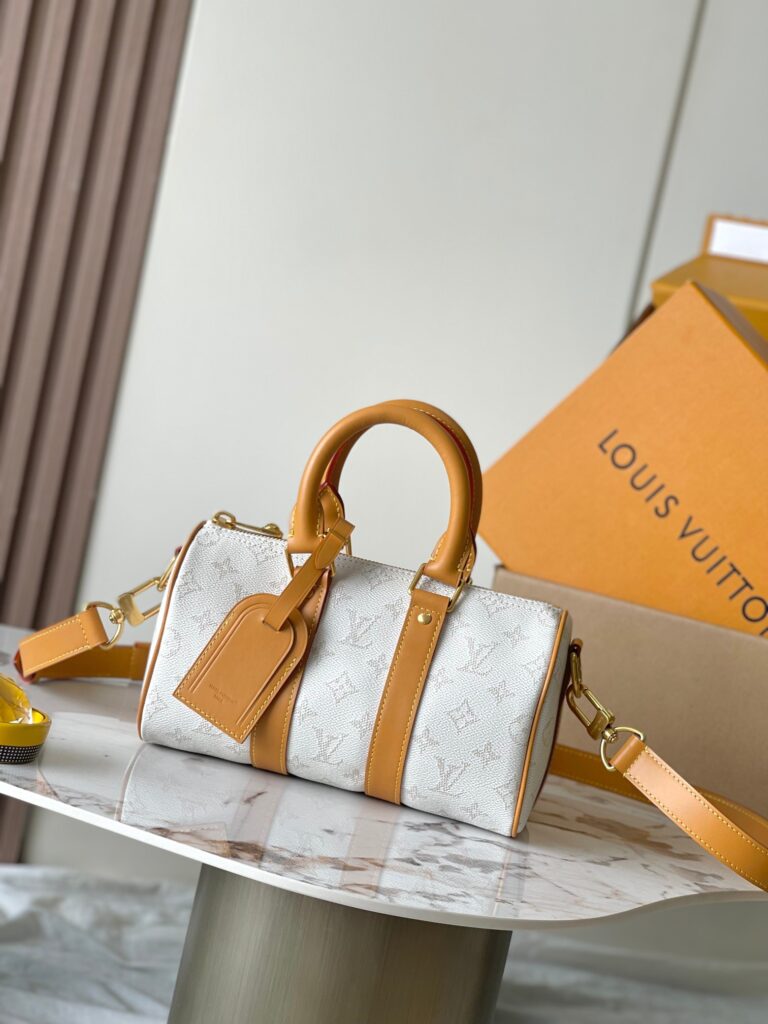 LV-Keepall Bandouliere 25-White-M15706