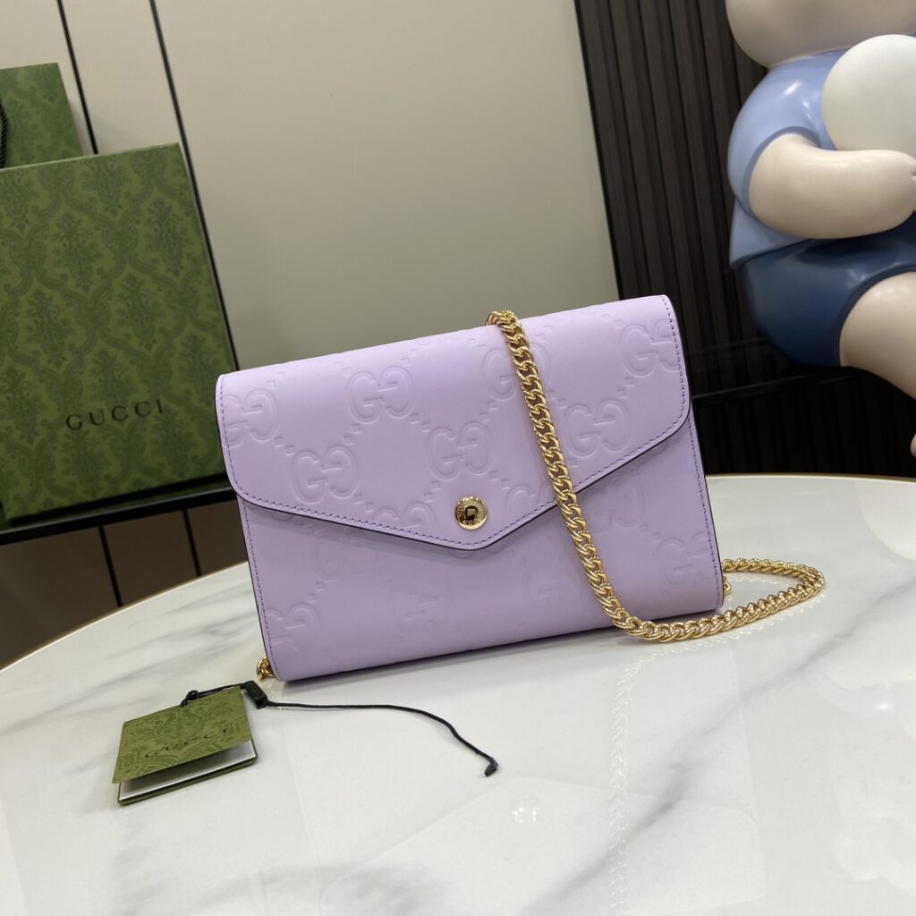 Gucci-Purple wallet with chain-781555