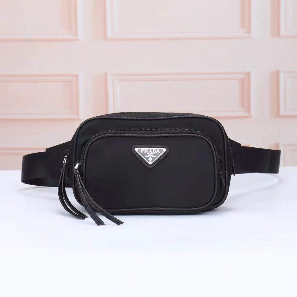 Prada-Nylon Chest Bag-Black