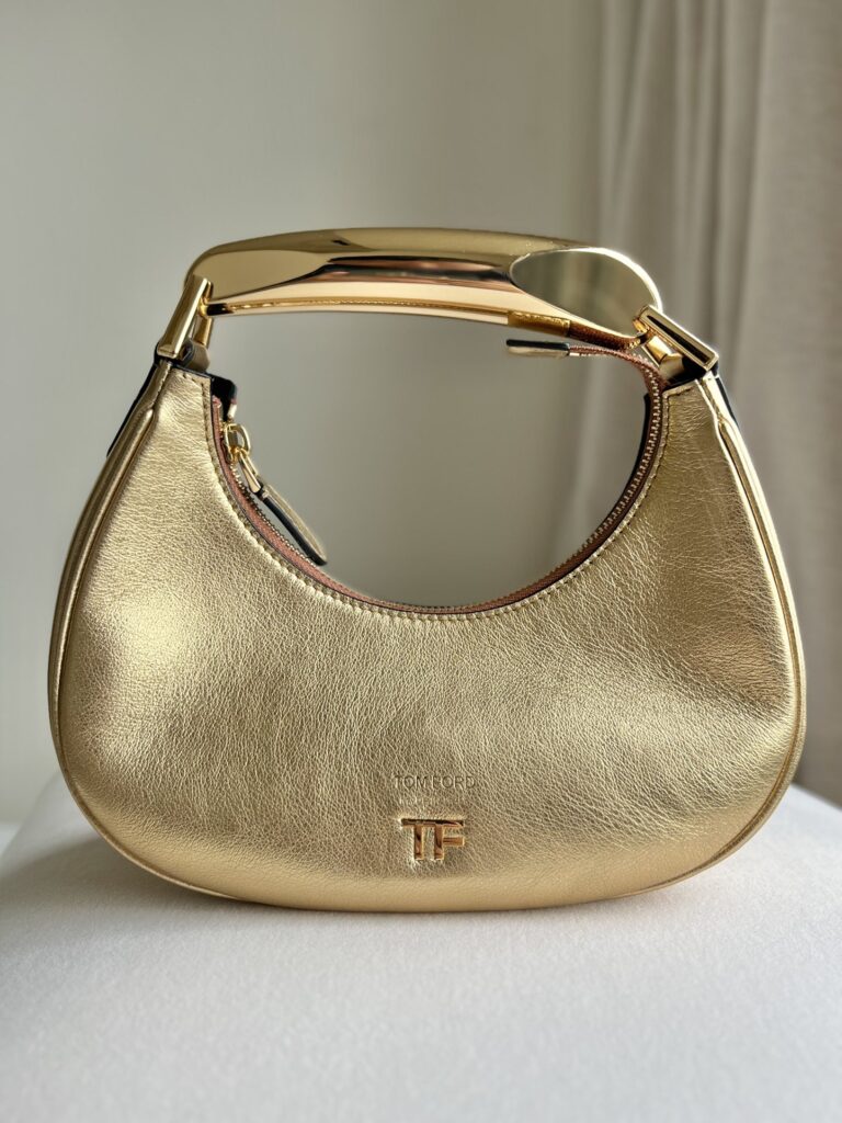 TomFord Bianca Hobo Bag-Leather-Gold