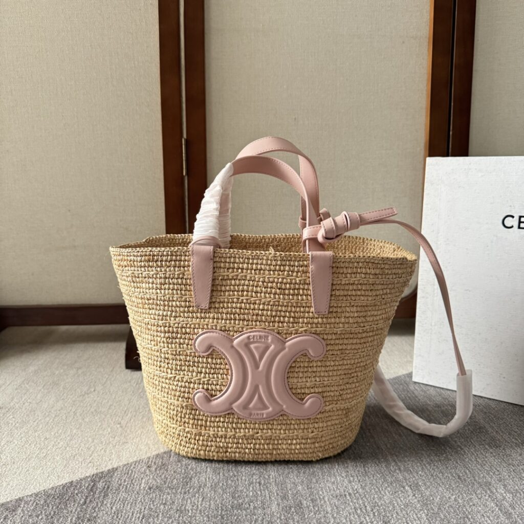 Celine Teen Wovan Tote Bag-Pink