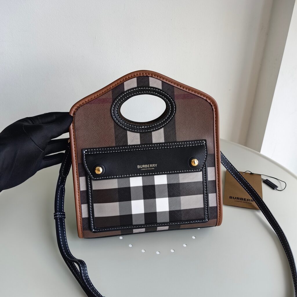 Burberry-Small tote-Dark Brown