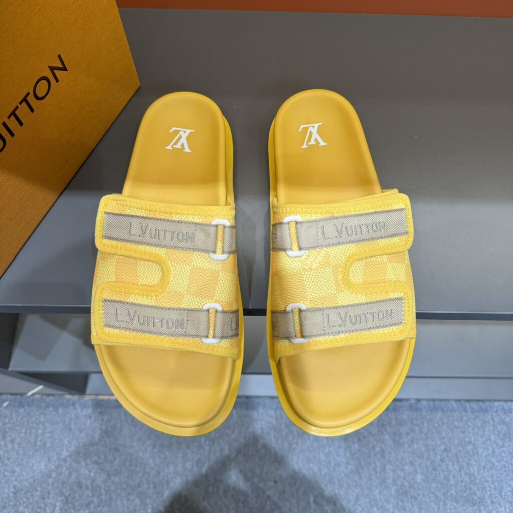 LV-Sandals-Men's-Yellow