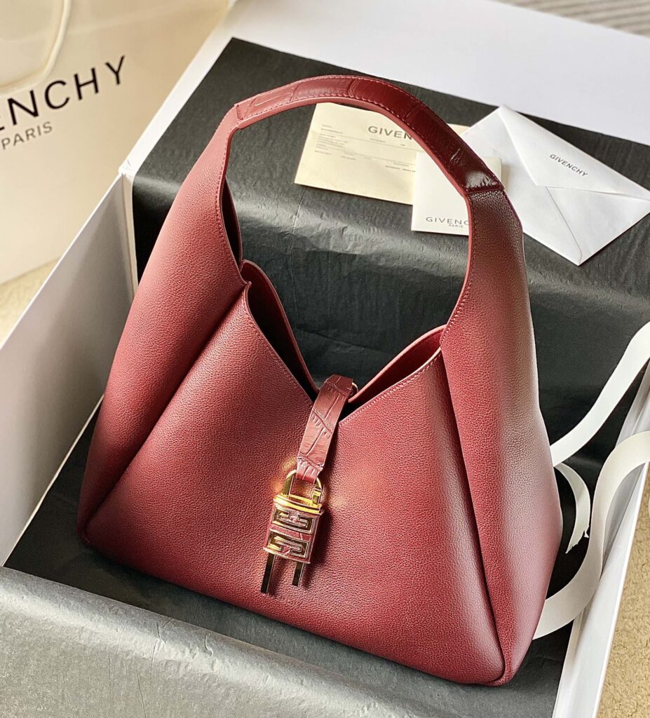 Givenchy-G-HOBO-burgundy