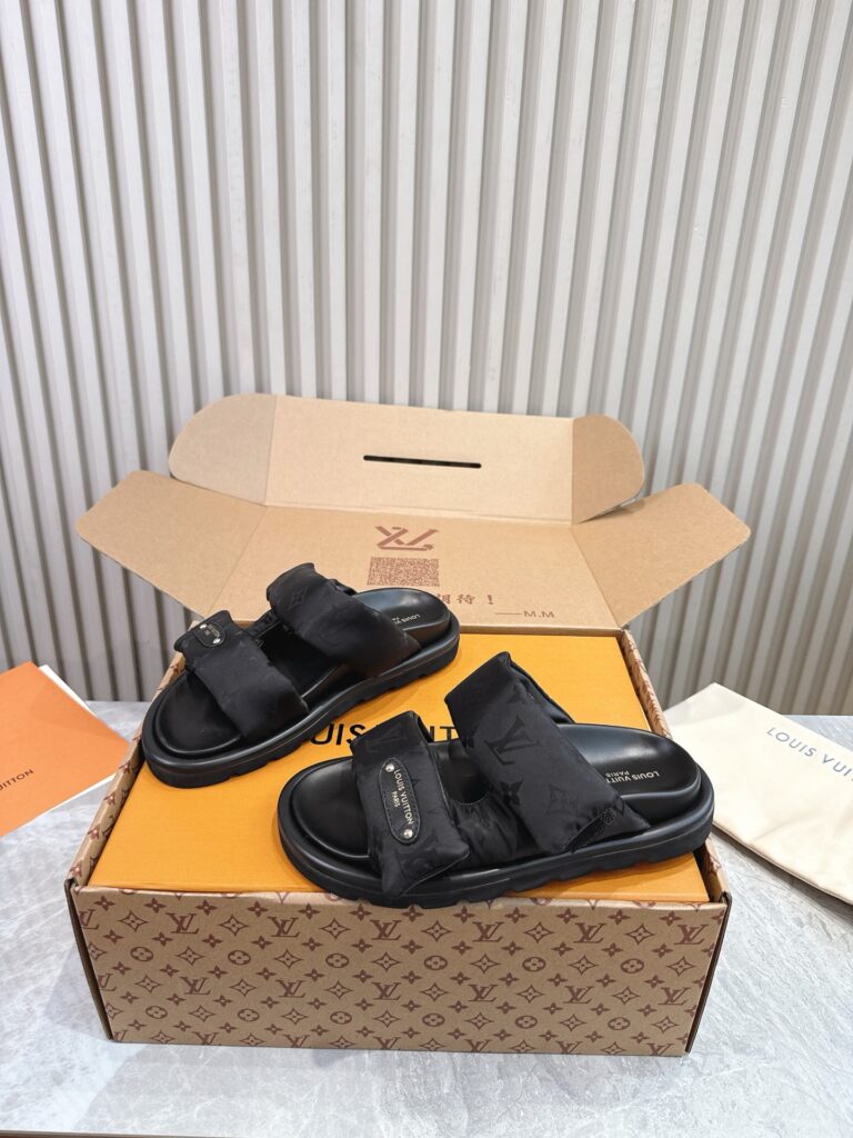 LV Unisex Sandals Black