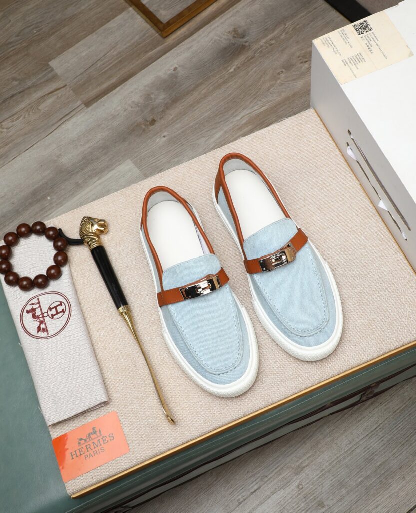 Hermes-Loafers-Men's-Blue